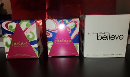 New Britney Spears Perfume Trio in Fantasy and Believe Eau De Parfum 3.3oz
