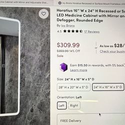 Wayfair Lighted Medicine Cabinet 