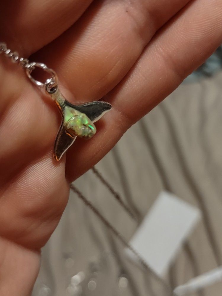 whale tail opal necklace 