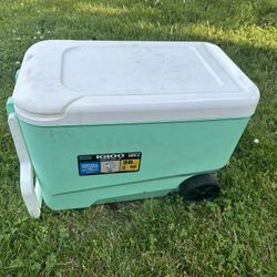 Beach and BBQ Fun Await! Medium Two Wheel Igloo Cooler