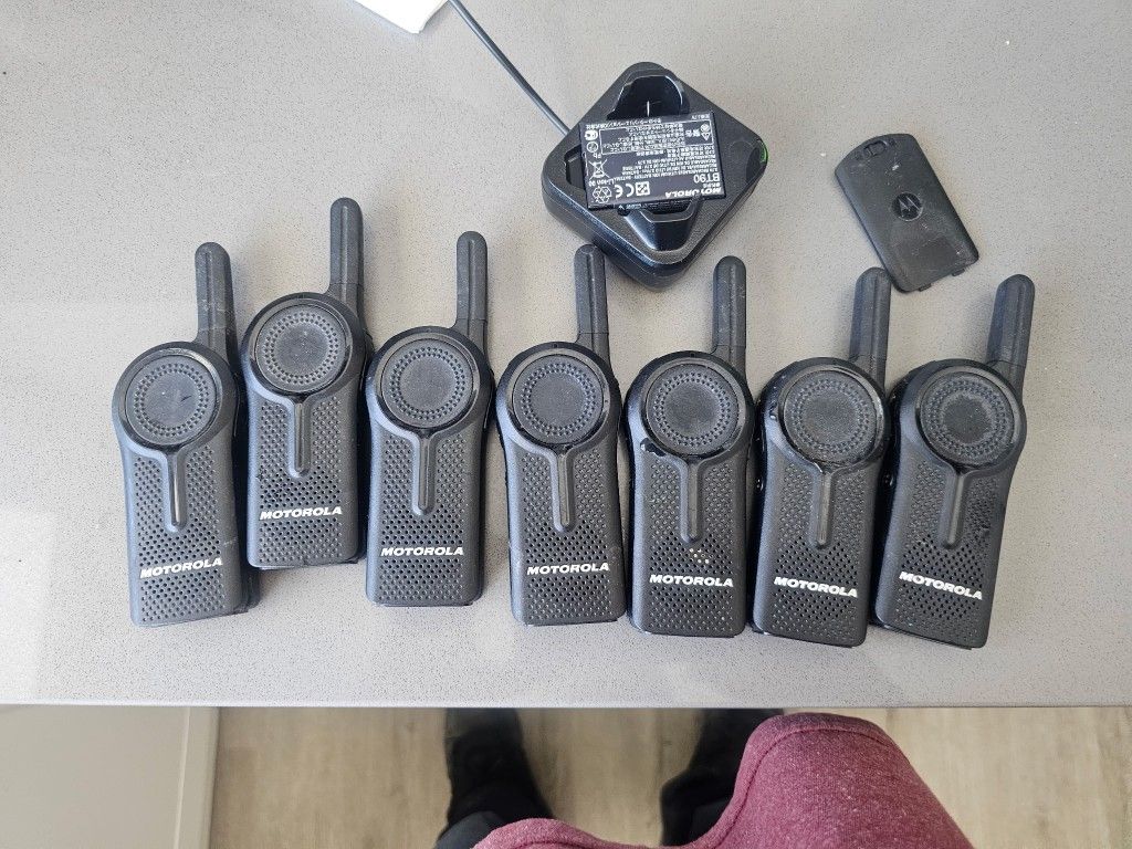Set Of Seven Motorola Walkie-talkies