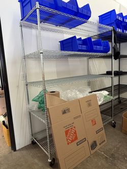 Silver Wire Rack on Casters - $10 - Irvine Pickup
