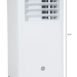 GE 6100-BTU DOE (115-Volt) White Vented Portable Air Conditioner Cools 250-sq ft