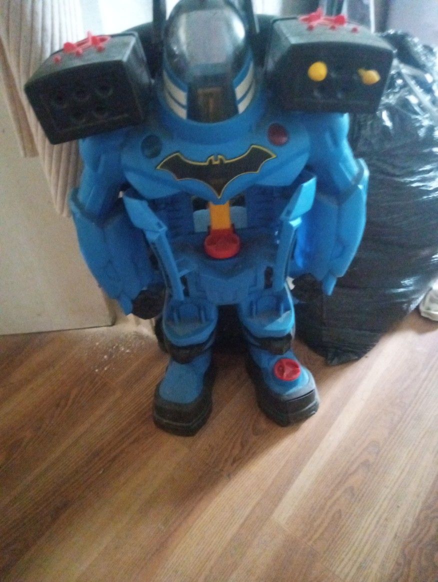 2 Foot Batman Lights Up Shoots Bullets Talks