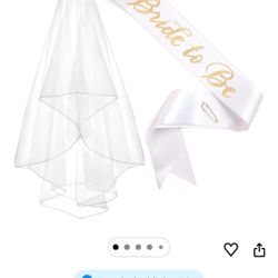 Fetti Bachelorette Party Sash + Veil - Bride To Be | Bachelorette Party Decorations Kit 