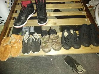 Baby boy shoes and womans jordans