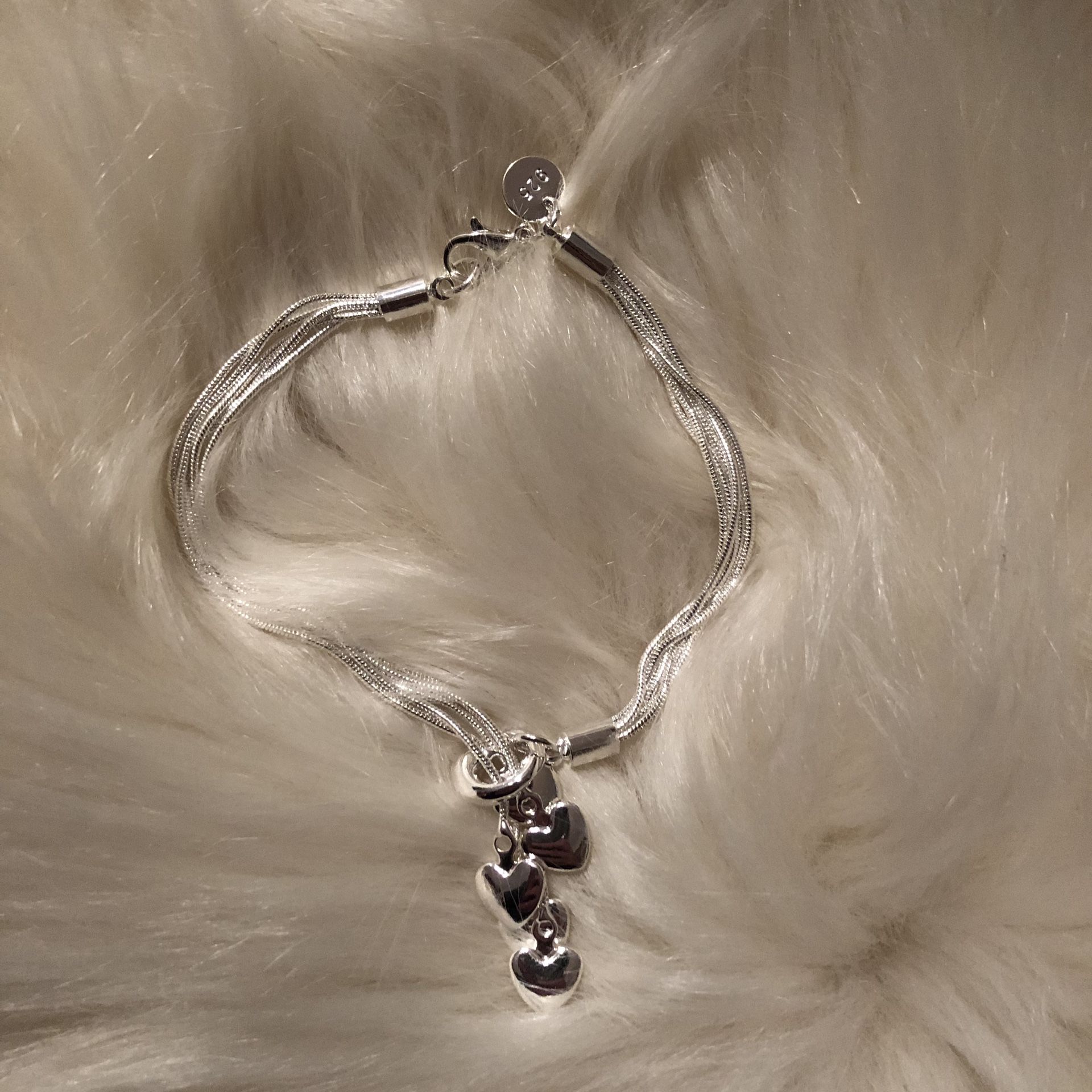 Sterling Silver Heart Bracelet