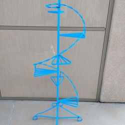 Vintage 5 Ft Wrought Iron Plant Stand 