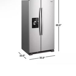 Whirlpool Stainless Steel Side-by-side Refrigerator 