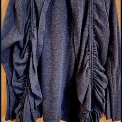 Women's Large Navy Blue Cardigan