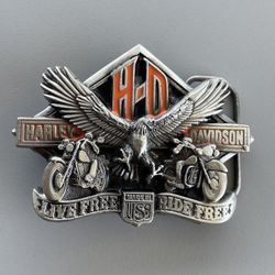 1991 Vintage Harley Davidson Belt Buckle Made In Usa Baron for