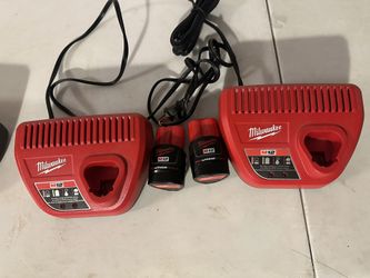 Milwaukee M12 chargers & M12 REDLITHIUM CP 2.0 batteries
