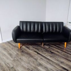 Brand New Black Leather Couch 