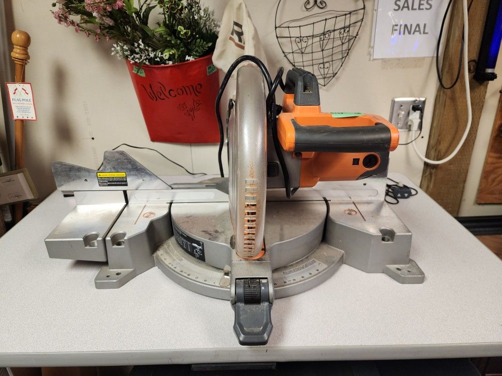 Ridgid R420 Chop Saw with bag and Lazer guide light, 15 Amp 10 Inch Corded Bevel Saw with 70° Miter 