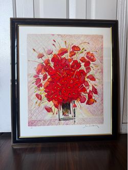 Michel-Henry “Coquelicots de France” — Hand-Signed Original Serigraph w/ COA