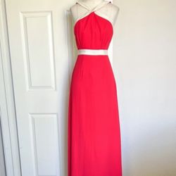 NWT Fame and Partners Red Long Halter Top Dress
