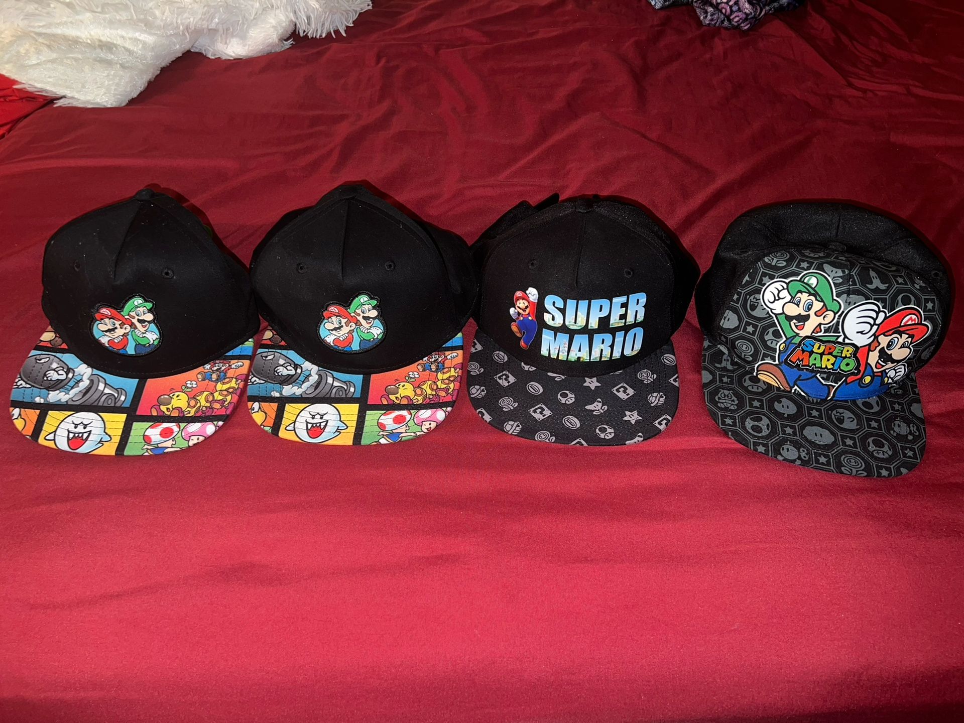 Kids Super Mario Snap Back Hats 