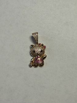 14K YELLOW GOLD PENDANT WITH STONES