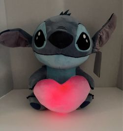 Disney Stitch Plush with Light-Up Heart