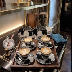 Rare Vintage 1990’s Larry Laslo Cups & Saucers