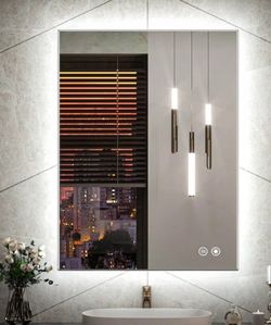 New Keonjinn 20x28 LED Lighted Bathroom Mirror