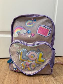 Girl’s purple backpack