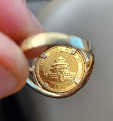 14k Gold Ring With 1/20th Oz panda