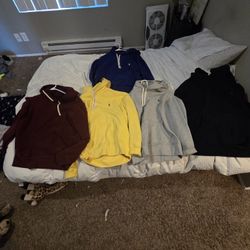 5 Polo Hoodies Package Sale $140