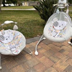 Baby Swing And Rocker Set