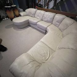 Natuzzi Cream leather Couch