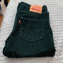 Green corduroy levi’s 511’s 