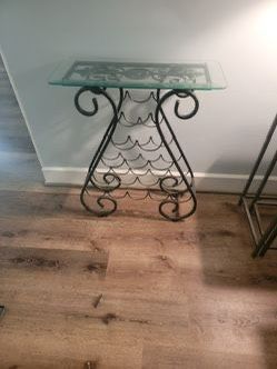 Wine Rack Used As A Table