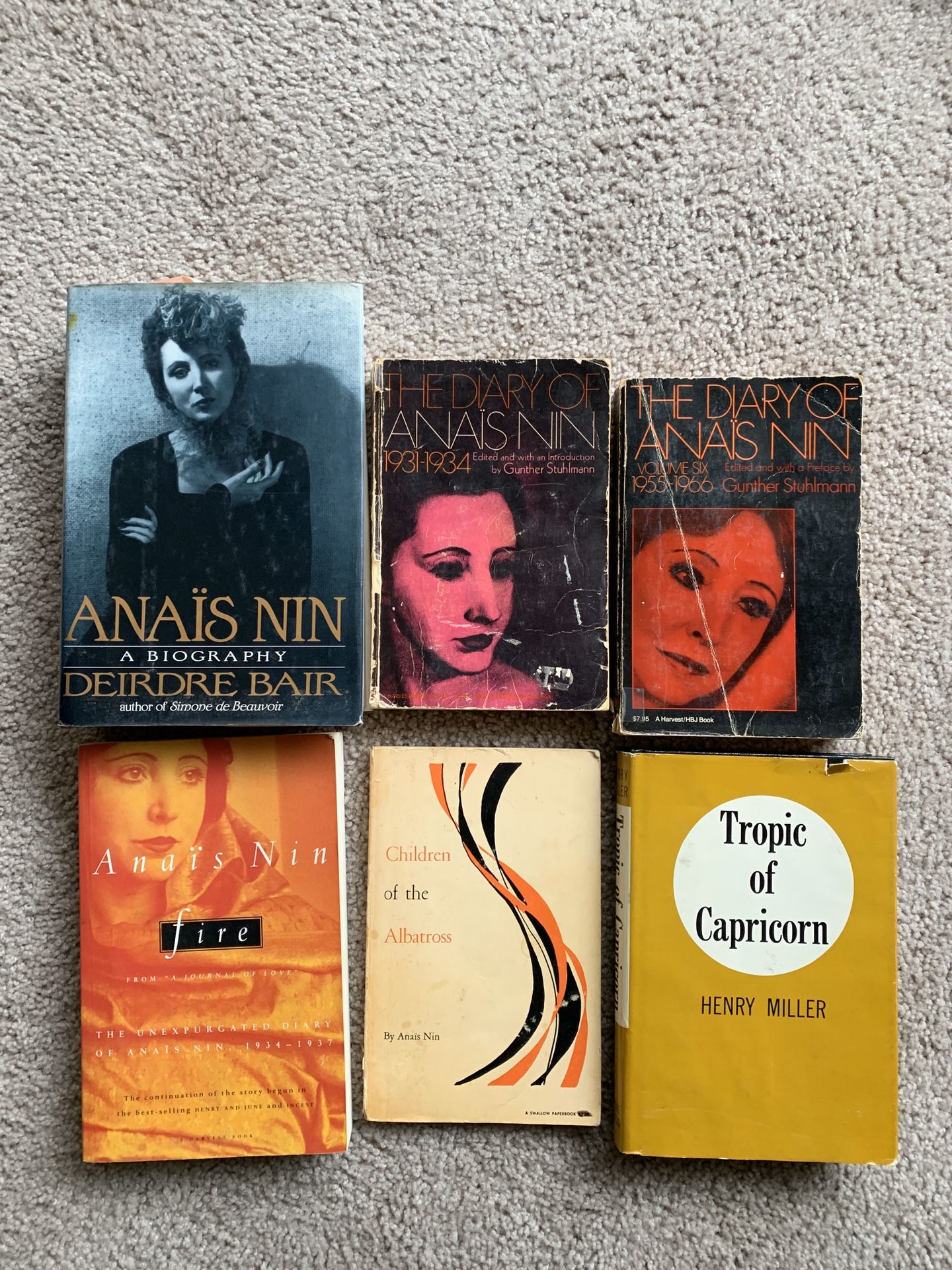 Anais Nin, Henry Miller books