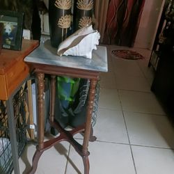 REAL.MARBLE TOP PLANT ETC SIDE TABLE IN GREAT CONDITION 15 FINAL PRICE LOOK MY POST TONS ITEM