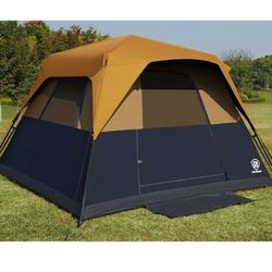 New 6 Person Blackout Camping Tent Instant Cabin Tents for Family with Rainfly