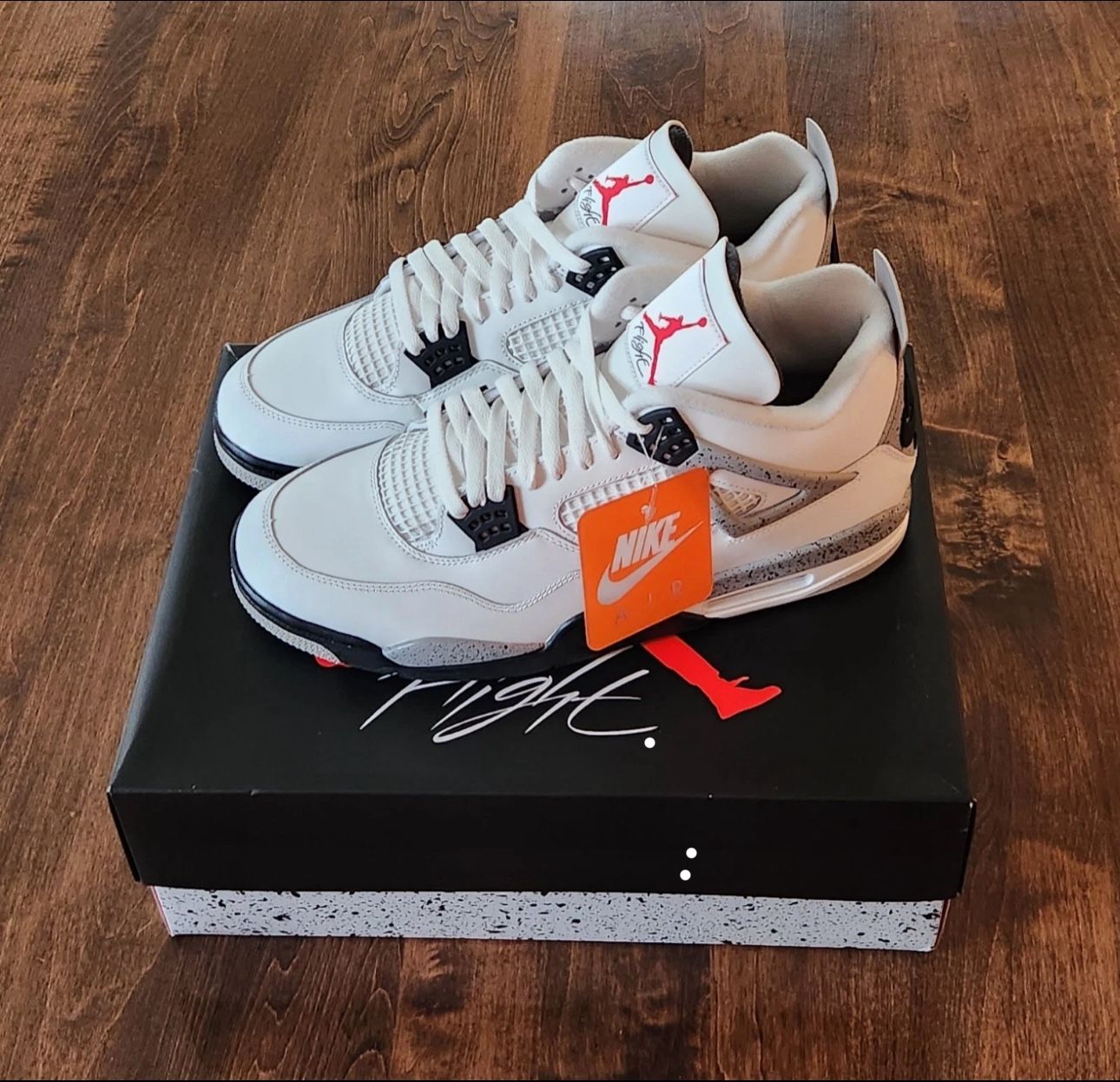 Air Jordan 4 Retro White Cement Mens Size 13 FV5029-100