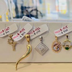 10kt- 18kt Gold Pendants 