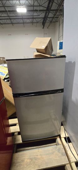 Stainless Steel Mini Fridge with Top Freezer