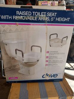 Drive Raised Toilet Seat With Removable Arms 