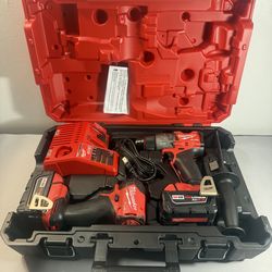 M18 FUEL 18V Lithium-Ion Brushless Cordless Hammer Drill and Impact Driver Combo Kit (2-Tool) with 2