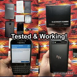 BlackBerry Classic SQC100-4 16GB Black (Unlocked) Smartphone With Original Box
