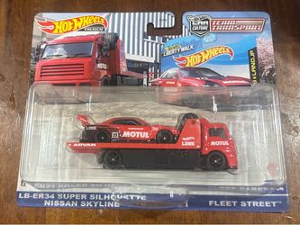 Hot Wheels Team Transport R34 Nissan Skyline Fleet Street