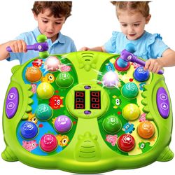 Whack Mole Game for Kids, Idea Gift for 3-12 Year Old Boys and Girls, Interactive Pounding Toy with 2 Hammers, Lights & Sounds, 3 Game Modes Education