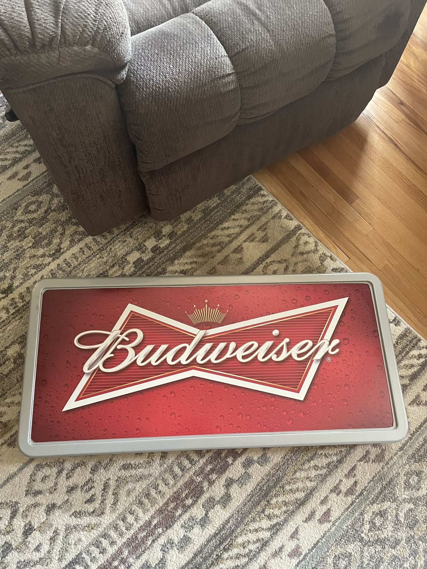Plastic Budweiser Sign