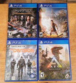 Multiple/ Sony "PS4" (Video Games) Lot/ $5", per each