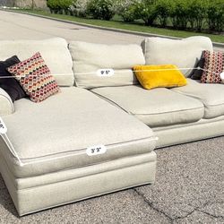 Cindy Crawford Cream Two Piece Sectional Couch! ***Free CurbSide Delivery*** 