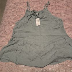 Womens Medium Light Blue Maurices Cropped Tank Top 