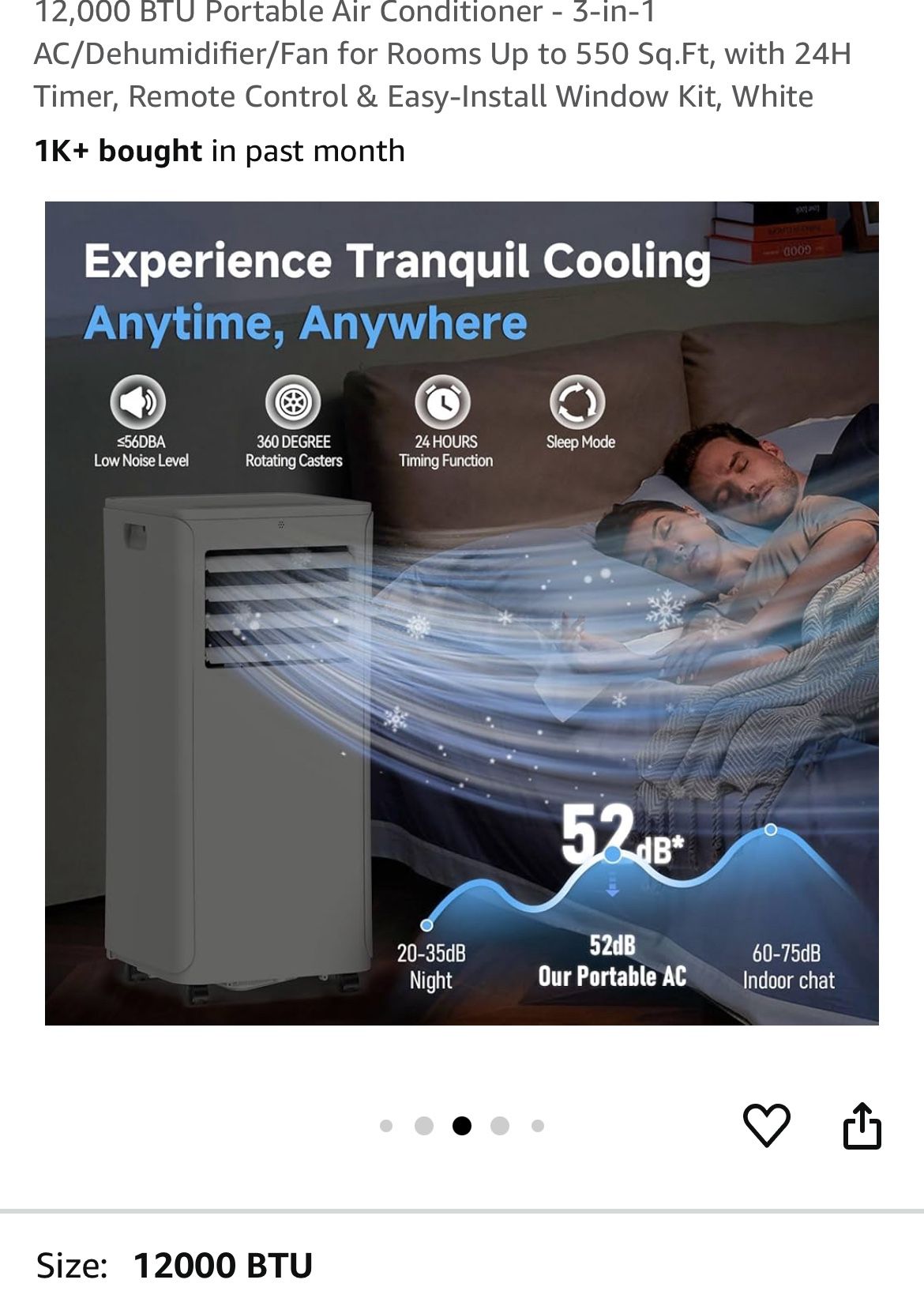 NEW! Coolblus 12000 BTU Portable Air Conditioner (7100 SACC) - Covers 550 Sq Ft