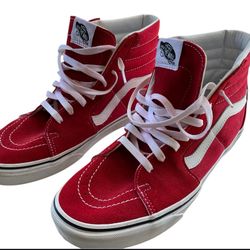 Vans Off The Wall Sneaker High Top Red Size 10.5