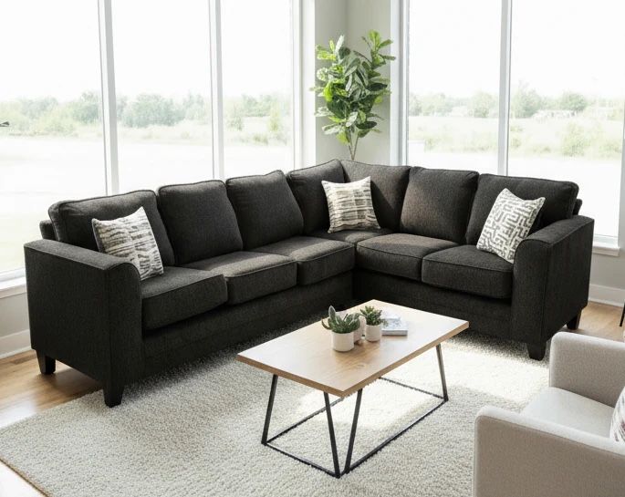 Sectional Black $54 Down
